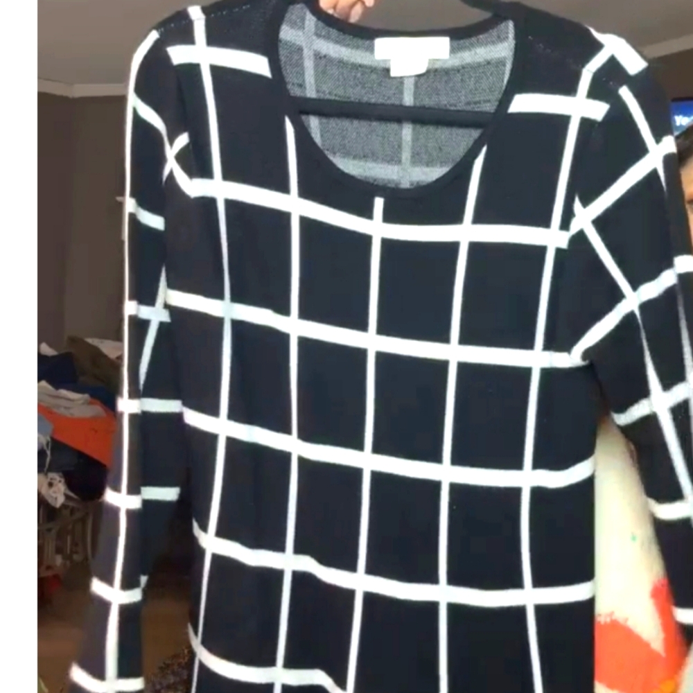 Cocobleu Black & White Sweater Dress